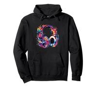 Casque Musique DJ Beatmaker Illustration Splash Dance Musique Sweat à Capuche