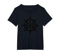 Casque Nautique Captain of My Own Ship T-Shirt, Femme Grandes Tailles, Noir, 1X