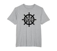 Casque Nautique Captain of My Own Ship T-Shirt, Homme Grandes Tailles, Gris Chiné, 4X Tall