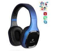 NGS Artica Sloth Casque Avec fil &sans fil Arceau Appels/Musique Bluetooth Noir, Bleu