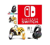 CASQUE NINTENDO SWITCH ROUGE ET BLEU Manette filaire SWITCH Pokémon Pikachu MEOWTH Officielle Nintendo avec Câble USB détachable