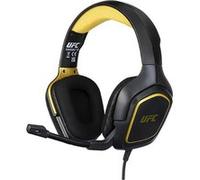Konix UFC Casque Gaming Filaire pour PS4, PS5, Switch, Xbox One et Series X|S - Microphone 45° - Câble 1,5 m - Prise Jack 3,5 mm - Noir et Or