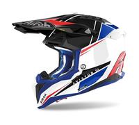 AIROH Casque moto Aviator 3 Push Blue / Red Gloss S