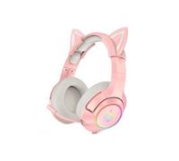 Casque ONIKUMA K9 de Jeu， Filaire avec Ajustement du Volume du Micro pour Xbox One, PS4, PC-Rose