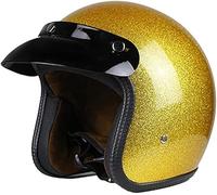 Casque Open Face Moto E Casque De Moto Chopper Scooter 3/4 Open Face Casco Moto Helmet Dot, CC02, XL/Suitable for Head circumference/61-62cm