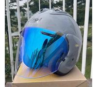 Casque ouvert classique 3/4 en ABS de haute qualité VZ-RAM, pour motos Harley et motos de croisière, gris clair 12