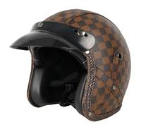 Casque Ouvert Demi-Casque De Moto Casque Bol Moto Homologué ECE/Dot, Casque De Moto Cyclomoteur RéTro De Collision De Scooter pour Adultes Homme Et Femme G, L=(59-60cm)