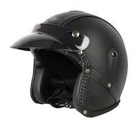 Casque Ouvert Demi-Casque De Moto Casque Bol Moto Homologué ECE/Dot, Casque De Moto Cyclomoteur RéTro De Collision De Scooter pour Adultes Homme Et Femme C, L=(59-60cm)