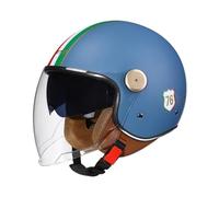 Casque Ouvert Demi-Casque De Moto Vintage Casque De Moto Jet avec Pare-Soleil Approuvé ECE Rétro Scooter De Rue Cyclomoteur Demi-Casque 3/4 pour Homme Et Femme O,L=59-60CM