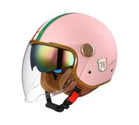 Casque Ouvert Demi-Casque De Moto Vintage Casque De Moto Jet avec Pare-Soleil Approuvé ECE Rétro Scooter De Rue Cyclomoteur Demi-Casque 3/4 pour Homme Et Femme S,M=57-58CM