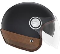 Casque ouvert NOX Jet Heritage XL Cuir Noir/Marron DOT/ECE