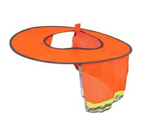 Casque pare-soleil Full Brim Mesh cou pare-soleil haute visibilité bande réfléchissante protection UV accessoire de refroidissement pour les travailleurs de la construction des (Orange)