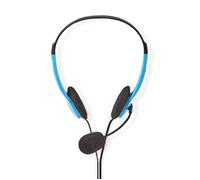 Nedis CHST100BU - Micro-casque - circum-aural - filaire - jack 3,5mm - bleu Bleu G