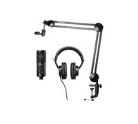 Audio-Technica Kit de streaming Creator Pack Microphone cardioïde câble 2 m Contrôle volume Noir