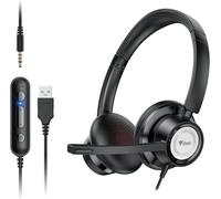 Casque Pc Avec Microphone Casque Usb/3.5 Mm Effacement Du Bruit & Son Stéréo Nitide Business Écouteurs Pour Skype Zoom Ms Teams,Centre D'Appels