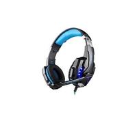 Casque pc bleu et noir usb 7. 1 surround sound version jeu gaming headphone ordinateur écouteur bandeau avec microphone led lumière, longueur du