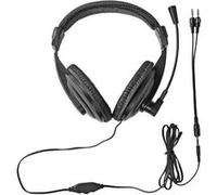 Casque PC Circum-auriculaire Stéréo Double Jack 3.5mm, Microphone Rabattable
