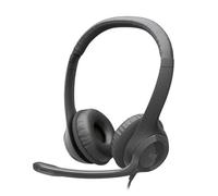 Logitech Casque filaire H390 – Stéréo, Commandes intégrées, Certifié Works with Chromebook – Noir