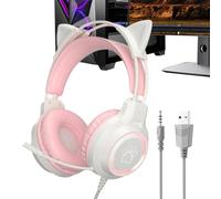 Casque PC filaire Réduction du Bruit - Avec Lumières Câble Jeu D'ordinateur, Pour Vidéos Musique, Appels téléphoniques à la Maison Chambres d'étudiants Femmes Adolescents | Multipurpose Outdoor Indoor