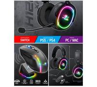 Casque PC GAMER - XPERT - H1200 - Sans fil Bluetooth - Son 7.1 - RGB rétroéclairé