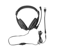 Casque PC - NEDIS - Modèle non précisé - Circum-auriculaire - Filaire 2x jack 3 5mm + adaptateur - Micro perche rabattable