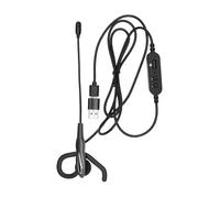 Nedis Casque PC - Intra-aural - Mono - USB Type-A/USB Type-C - Microphone Pliable - Noir