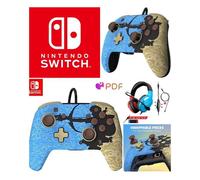 CASQUE PC NINTENDO SWITCH ROUGE ET BLEU + Manette Filaire SWITCH ZELDA ARROWS Officielle Nintendo Switch original ZELDA