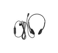 Casque PC Supra-Aural Stéréo USB-C avec Adaptateur USB-A et Micro Flexible Noir