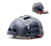 Casque Pliable Overade Plixi pour Vélo, Trottinette électrique, VAE - Volume divisé par 3 - Certifié CE EN1078 pour Une Protection équivalente à Un Casque Classique - Bleu S/M