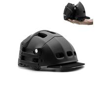 Casque Pliable Plixi pour vélo, Trottinette électrique, gyroroue, Skateboard, Roller, VAE - Norme CE EN1078, même Protection Qu’Un Casque Classique - Volume divisé par 3 (Satin Black, S/M (54-58 cm))