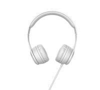Casque Pliable pour Casque de Controle Filaire en Métal Stéréo avec Micro pour Smartphone,Gris