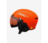 Casque POC POCito Obex orange vif avec lentille miroir Clarity enfant - XS-S