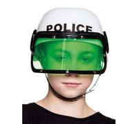 Casque Police Blanc Enfant Blanc