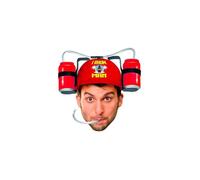 Casque porte cannettes I Rhum Man - STC - Rouge et noir - Pour adulte