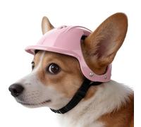 Casque pour Animaux - Casque pour Chien avec Ouvertures d’Oreilles | Çasque Rigide avec Sangle Réglable ṕour Chiens Moyens et Grands, Accessoire Extérieur Vélo