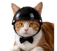 Casque pour Animaux de Compagnie - avec mentonnière réglable et Trous d'oreille | Casque de Cyclisme Chapeau d'extérieur pour Chiot | pour Moto activités de Plein air vélo équitation Camping Voyage