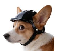 Casque pour chat et chien - Mentonnière réglable avec trous d'oreille - Casque de vélo pour chiot d'extérieur - Pour petite, moyenne et grande races - Casque de sécurité pour vélo, moteur
