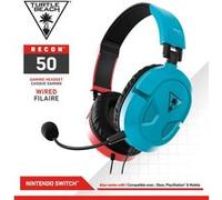 Casque pour console gaming filaire Turtle Beach Recon 50N pour Nintendo Switch Rouge et Bleu Rouge C