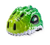 Casque pour Enfants en Dessin animé, Green Dinosaur Gradient Couleur Enfants Casque, Motif de Dinosaure réglable, Design Respirant pour Les Scooters S et Le Roller. (Grün)