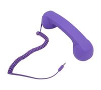 Casque pour téléphone portable, prise 3,5 mm, protection anti-radiations rétro, combiné téléphonique filaire, récepteur pour ordinateur smartphone, violet