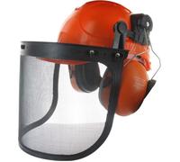 Casque pour travaux de tronçonnage - Casque (EN397), anti-bruit 30 dB (EN352-3) et visière grillagée (EN1731 S)