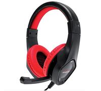 Casque Pro Gamer Amstrad AMS H888 RED 40mm Power Bass avec micro intégré, réglage volume
