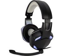 Casque Pro Gamer Amstrad Basic AMS H555 blanc avec Rétroéclairage LED - 40mm Power Bass avec micro intégré, réglage volume