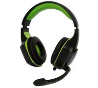 Casque Pro Gamer Amstrad Basic AMS H555 vert avec Rétroéclairage LED - 40mm Power Bass avec micro intégré, réglage volume