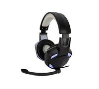 Casque Pro Gamer Amstrad Basic AMS H555 blanc avec Rétroéclairage LED - 40mm Power Bass avec micro intégré, réglage volume