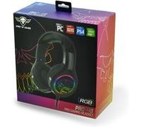Spirit of Gamer - Casque audio gaming PRO-H8 - LED RGB, microphone flexible, simili cuir, noir