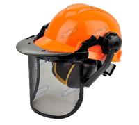 Casque Protecteur AMA Avec Visière À Rete Cuffies Antibruit Débroussailleuse
