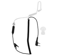 Casque radio de police pour radio bidirectionnelle avec micro caché dans le bouton PTT, oreillette à tube acoustique discrète, fonction écoute