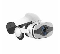 Casque RéAlité Virtuelle avec éCouteurs IntéGréS, Champ Vision 112°, Superb Dissipation La Chaleur, Lunettes 3D Universelles pour Smartphones avec éCran 4-6,33 Pouces pour Films,White