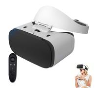 Casque RéAlité Virtuelle Compatible avec éCrans 4,7-7 Pouces, Lunettes VR 3D avec Champ Vision HD 100° Et Manette pour Jeux, Films Et VidéOs VR, Lunettes VR Confortables,Y1 Black Handle